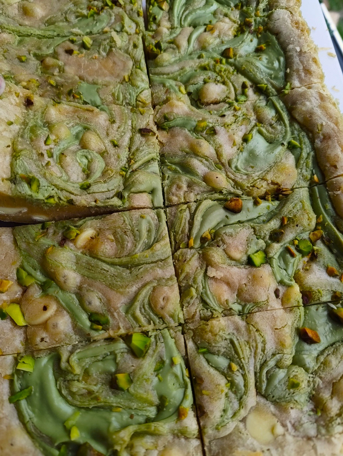 Perfect Pistachio Blondies